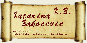 Katarina Bakočević vizit kartica